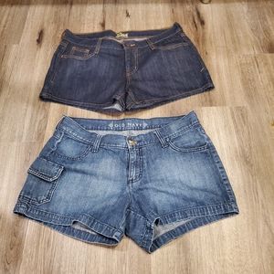 Lot of 2 Old Navy denim shorts